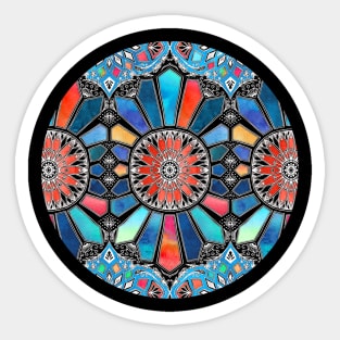 Iridescent Watercolor Brights on Black Sticker